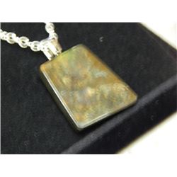 CANADIAN AMMOLITE NECLACE - UNIQUE CUSTOM MADE - FREE FOR CUT - INCLUDES CERTIFICATE - $225