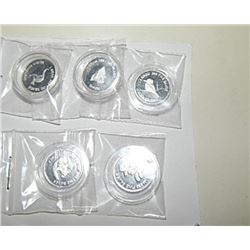 SOLID SILVER ROUNDS - .999 FINE SILVER - ONLY 1000 MINTED - VARIOUS DESIGNS - 5 X BID