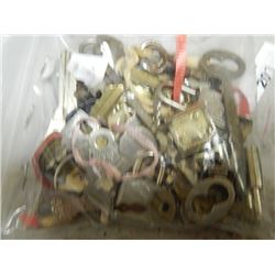 BAG OF LOCKS AND KEYS - SOME VINTAGE