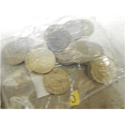 BAG OF CANADIAN NICKELS - 20PC - PRE-1960