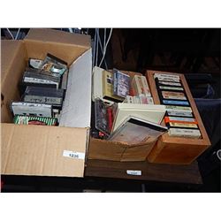BOXES OF CASSETTES AND 8-TRACKS - 3 TTL