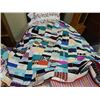Image 1 : HAND CRAFTED PATCH WORK QUILT - SINGLE BED