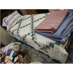 BED COVER AND PILLOW ON BED - SINGLE