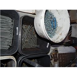 BUCKET OF NEW SCREWS - ASSORTED - 2 BUCKETS TTL