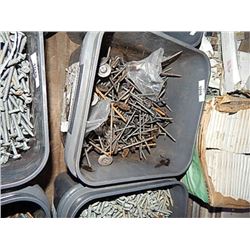 BUCKET OF NEW NAILS - 6" RING NAILS