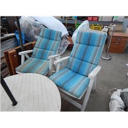 ADJUSTABLE PATIO CHAIRS WITH CUSIONS - 2 TTL