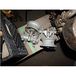 NEW LARGE PULLIES WITH BRACKETS - 2 TTL