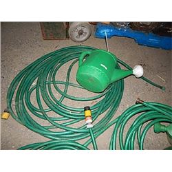 GARDEN HOSE AND WATERING CAN