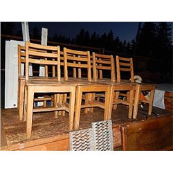 WOOD CHAIRS - 8PC