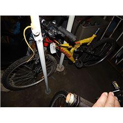 BIKE - RALEIGH - YELLOW - NO SEAT