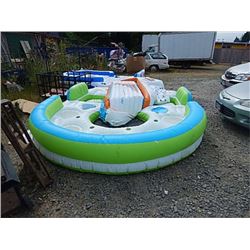 LARGE FLOATING ISLAND - GREEN AND BLUE - INFLATED