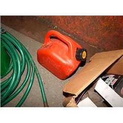 JERRY CAN WITH MIXED GAS - APPROX. ½ FULL