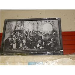 FRAMED PRINT ON BOARD - MAKE ROOM FOR THE BAD GUYS - GALLERY ESTIMATE - 525