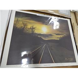 SIGNED OPEN EDITION PRINTS - EUGENE PENTZ - (PKG # 1) 2PC TTL - SUGARING OFF & HEATHER LODGE - RETAI