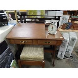 VINTAGE OAK TILT TOP DESK