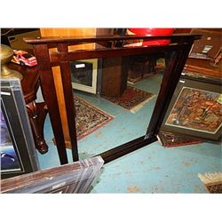 NEW MAHOGANY FRAMED MIRROR