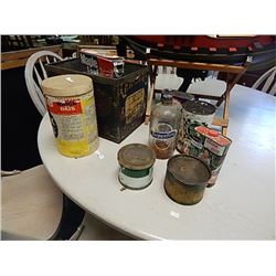 LOT OF VINAGE TINS
