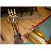 Image 1 : BRASS FIRE TOOLS WITH LOG HOLDER