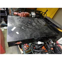 METAL BIN WITH LD AND CONTENTS