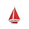 Image 1 : Hand Made Pacific Sailer Red 25" - Red Sails