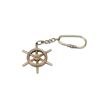 Image 1 : Nautical Solid Brass/Copper Ship Wheel Key Chain 5"
