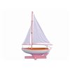 Image 1 : Hand Made Sunset Sailboat - Pink 17"