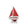 Image 1 : Hand Made Pacific Sailer Red - Red Sails 9"