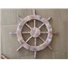 Image 1 : Nautical Rustic Seaworn Decorative Ship Wheel 18"
