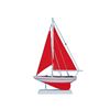Image 1 : Hand Made Pacific Sailer 17" Red with Red Sails