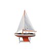 Image 1 : Hand Made It Floats 12" - Orange Floating Sailboat
