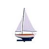 Image 1 : Hand Made Sunset Sailboat Blue 17"