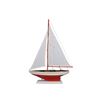 Image 1 : Hand Made Pacific Sailer Red 25" - White Sails