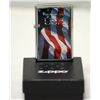 Image 2 : GENUINE ZIPPO LIGHTER "AMERICAN FLAG" MADE IN THE U.S.