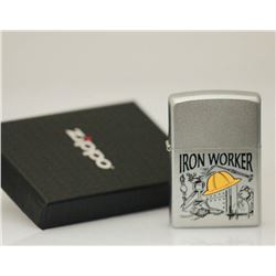 COLLECTIBLE GENUINE ZIPPO LIGHTER IRON WORKER MADE IN U