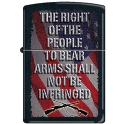 GENUINE ZIPPO LIGHTER THE RIGHT TO BEAR ARMS