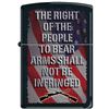 Image 1 : GENUINE ZIPPO LIGHTER THE RIGHT TO BEAR ARMS