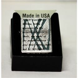 GENUINE ZIPPO LIGHTER "MILITA" MADE IN THE U.S.