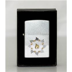 GENUINE ZIPPO LIGHTER FLOWER MADE IN U.S.A