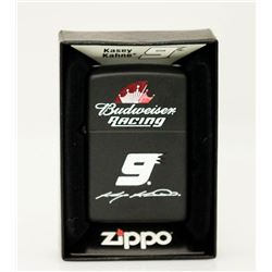 COLLECTIBLE GENUINE ZIPPO LIGHTER BUDWEISER RACING MADE