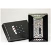 Image 1 : GENUINE ZIPPO LIGHTER SLIM SATIN CHROME W/FILIGREE DESI