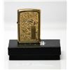 Image 2 : GENUINE ZIPPO LIGHTER "BRASS VENETIAN" MADE IN THE U.S.