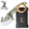 Image 1 : ELK RIGDE CAMOUFLAGE 5.4" GUT HOOK KNIFE W/FIRRESTARTED