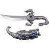 Image 1 : 10" BLUE/GREY STAINLESS STEEL FANTASY DRAGON DESIGN DAG