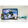 Image 2 : WILDLIFE STAINLESS STEEL EAGLE MONEY CLIP AND KNIFE