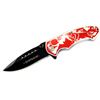 Image 1 : SPRING ASSISTED 8" RED WOLF DESIGN DEFENDER KNIFE W/ BE