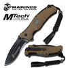 Image 1 : TAN SPRING ASSISTED 8.5" TACTICAL FOLDING KNIFE W/CLIP