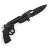 Image 1 : 8.5" SPRING ASSISTED BLACK .44 MAG GUN STYLE KNIFE W/HO