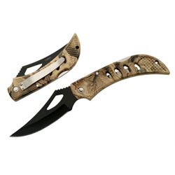 CAMO EAGLE EYE TACTICAL KNIFE W/CLIP
