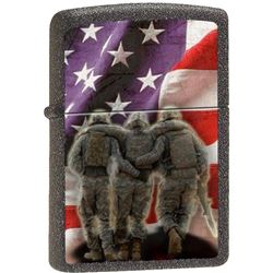 GENUINE ZIPPO LIGHTER-NO MAN LEFT BEHIND