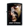 Image 1 : GENUINE ZIPPO LIGHTER PAINTED FACE--ARMY STRONG